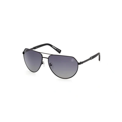 Abbildung von Timberland Herren TB9340 H 02D Gläser SONNENBRILLEN Metall Schwarz Rauch Pilot Polarisiert Schattiert