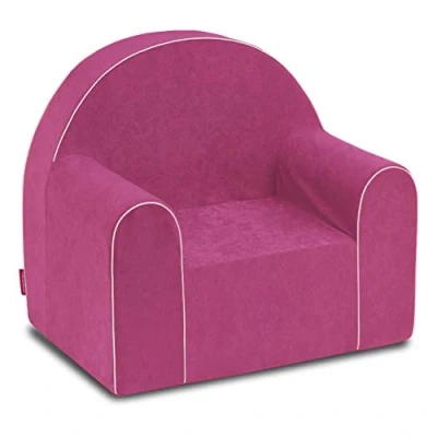 Abbildung von Midi Kindersessel Kinder Babysessel Baby Sessel Sofa Kinderstuhl Stuhl Schaumstoff Umweltfreundlich (Pink)
