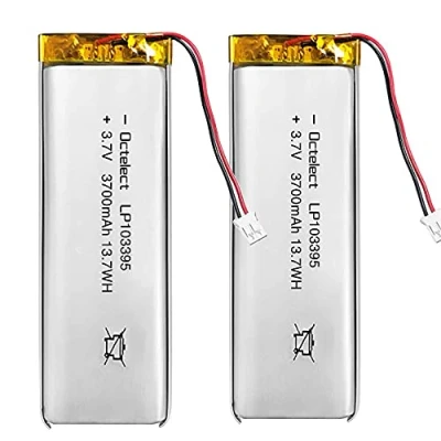 Abbildung von 2 STÜCKE 3,7 V Lipo Akku 3700 mAh 103395 Lithium Polymer Ionen Wiederaufladbarer mit JST Anschluss