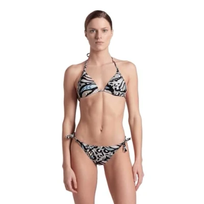 Abbildung von Arena Damen Women&#039;s Water Print String Triangle Bikini, Zebra, XL EU