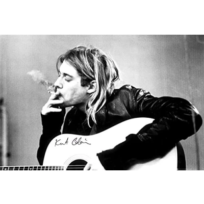 Abbildung von Close Up Poster Nirvana Kurt Cobain Smoking &amp; Guitar 91,5 x 61 cm