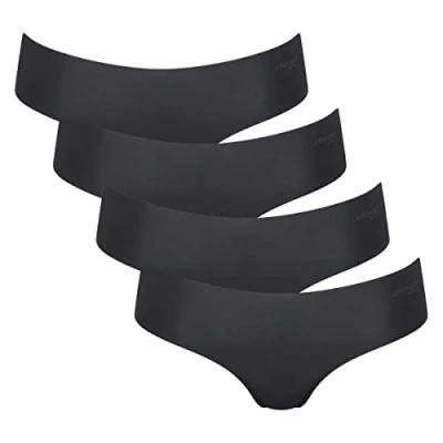 Abbildung von Sloggi Damen Zero Microfibre 2.0 C2p Hipster Höschen, 4 x Schwarz, XL