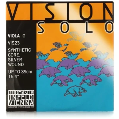 Abbildung von Thomastik Einzelsaite für Viola 4/4 Vision Solo G Saite Synthetikkern, Silber umsponnen, mittel
