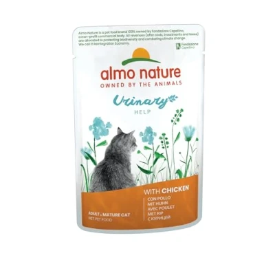Abbildung von almo nature Holistic Urinary Help Katzenfutter, Nassfutter für ausgewachsene Katzen mit Huhn. 30er Pack (30 x 70g)