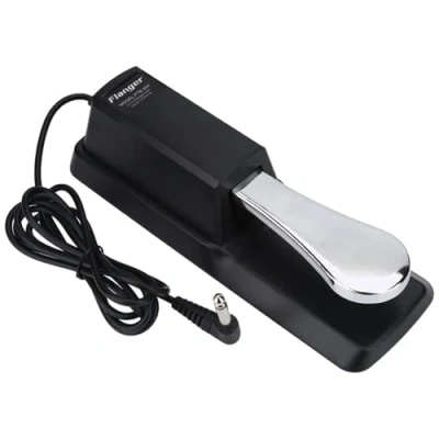 Abbildung von Dilwe Keyboard Sustain Pedal, Universal, Digital Klavier Fußpedal mit Rutschfester Unterseite, für wie Tyros usw. und Keyboards