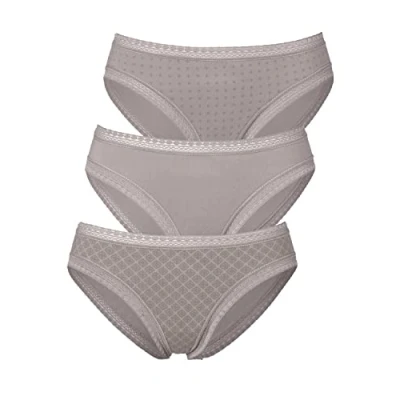 Abbildung von Lascana 3 PACK Bikinihose, Damen, Größe: 32/34, Taupe