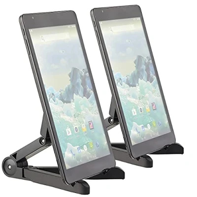 Abbildung von PEARL Tablett Ständer: 2er Set Faltbare Tablet Ständer für Tablet, PC, E Book Reader (Tablet Stativ, Klapp Ständer, Faltbarer Universal Smartphone)