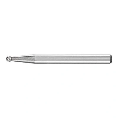 Abbildung von PFERD HM Frässtift, Kugelform KUD, Zahnung 3 PLUS, Frässtift ø 2mm, Schaft 3mm, Länge 33mm, 21211023 für universelle Anwendungen auf den wichtigsten industriell verwendeten Werkstoffen