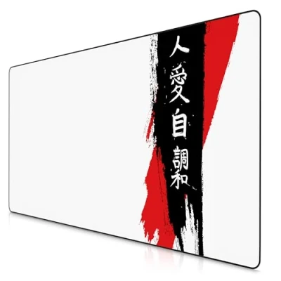 Abbildung von Titanwolf XXXL Übergröße Mauspad 1200x600mm, Gaming Mousepad Groß,120x60 cm Tischunterlage Large Size, verbessert Präzision und Geschwindigkeit XXXL, für Logitech Maus Tastatur, Japan Ink Letters