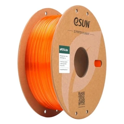 Abbildung von eSUN PETG Filament 1.75mm, hohe Zähigkeit Filament, 1KG Spule (2.2 LBS) 3D Druck für Drucker (Orange, 1KG)