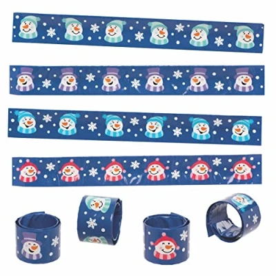 Abbildung von Baker Ross FC254 Schneemann Schnapparmbänder, 4er Pack Kleine Kindergeschenke, Kindergeburtstag Mitbringsel, Nikolaus Geschenk, Adventskalendergeschenke
