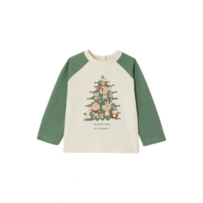 Abbildung von Vertbaudet Weihnachtliches Baby Shirt Oeko Tex vanille 62