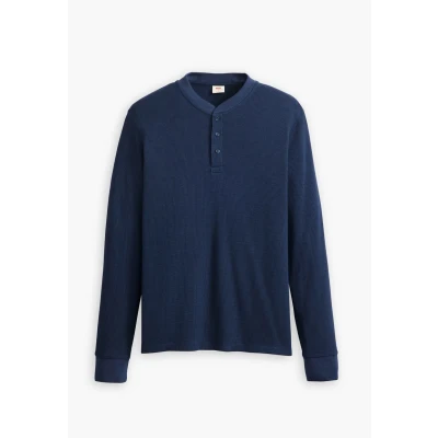 Abbildung von Levi&#039;s Thermal Henley Langarmshirt, Herren, Größe: XL, Navy blazer