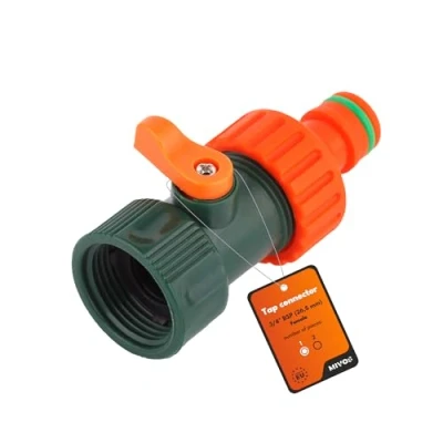 Abbildung von MIVOS Hahnanschluss für Wasserhahn mit 3/4 Zoll (26,5mm) Aussengewinde Adapter Regulierventil Hahnverbinder Anschluss Schnellkupplung Gartenschlauch