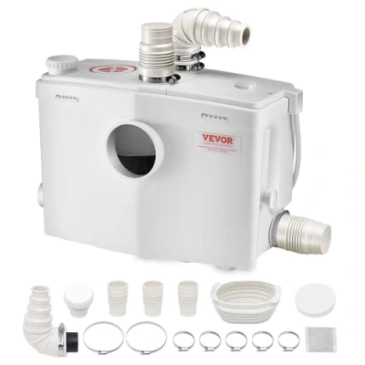 Abbildung von VEVOR Hebeanlage 1200W Schmutzwasserpumpe 180L/min Abwasserhebeanlage 10m