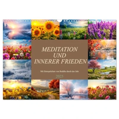 Abbildung von Meditation und innerer Frieden (Wandkalender 2025 DIN A3 quer), CALVENDO Monatskalender