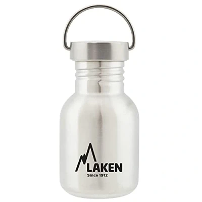 Abbildung von Laken Basic Edelstahlflasche, Trinkflasche Weite Öffnung mit Edelstah Schraubverschluss, BPA frei 0,35L, Silber
