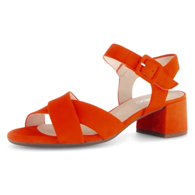 Abbildung von Gabor TUNIS Sandalette, Blockabsatz, Riemchensandale, Kreuzbandage, Weite G (weit)