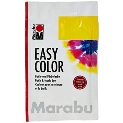 Abbildung von Marabu 17350022032 Easy Color karminrot, 25 g Batik und Handfärbefarbe für Baumwolle, Leinen, Seide Mischgewebe, handwaschbar bis 30C, sehr gute Lichtechtheit, nicht kochecht