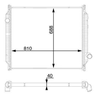 Abbildung von Kühler, Motorkühlung MAHLE ORIGINAL CR 709 000S