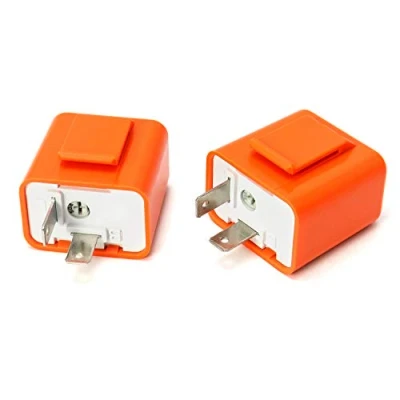 Abbildung von QWORK Motorrad Elektronische Blinker Licht Relais, Einstellbare LED, 2 Pin Blinkrelais für Orange, 12V Universal, Stk