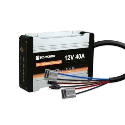 Abbildung von ECO WORTHY Ladebooster 12V 40A DC Batterieladegerät für LiFePO4 Batterie,Gel, Wohnmobilen, Wohnwagen