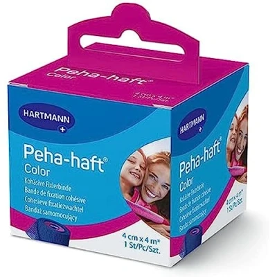 Abbildung von PEHA HAFT Color Fixierbinde latexfrei 4 cm x 4m blau 1 St