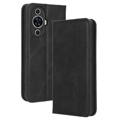 Abbildung von COMAKU Multifunktionale Huawei nova 12s Hülle, Geldbeutel Handyhülle mit eingebauten Kartenfächern Schwarz