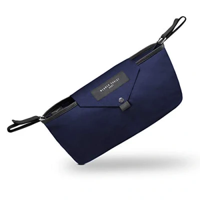 Abbildung von Kinderwagen Organizer Tidy von WERNER CHRIST BABY Wickeltasche mit allen Kinderwagenmodellen kompatibel, Befestigung mittels zwei starken Klettbändern, wasserabweisend in navy