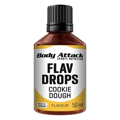 Abbildung von Body Attack Flav Drops®, 2 x 50 ml, Cookie Dough, Aromatropfen für Lebensmittel, zuckerfreie Flavour Drops ohne Kalorien, vegan &amp; Qualität Made in Germany
