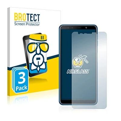 Abbildung von BROTECT Schutzglas für Samsung Galaxy A7 2018 (3 Stück) Schutzfolie Panzer Folie Glas [Extrem Kratzfest 9H, Anti Fingerprint, Ultra Transparent]