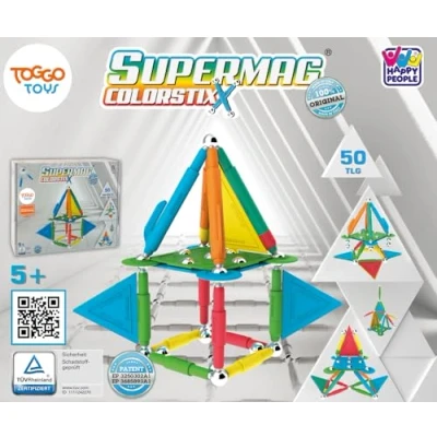 Abbildung von Happy People Supermag Color Stix Magnetspielbausteine, (Packung, 50 St), Made in Europe
