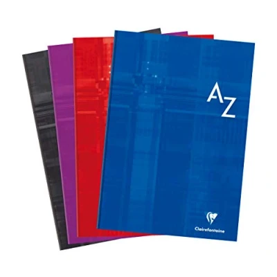 Abbildung von 5 x Clairefontaine Registerbuch A4 96 Blatt kariert fester Deckel A Z