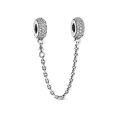 Abbildung von Pandora Sparkling PAVÉ Safety Charm, Damen, Größe: One Size, Sterling silver