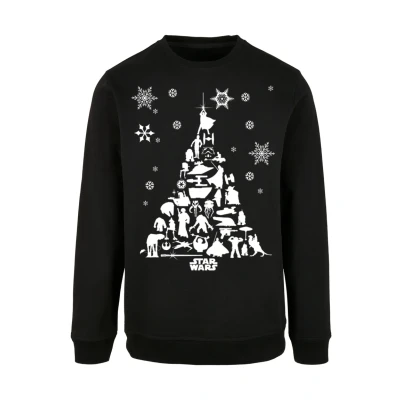 Abbildung von F4NT4STIC STAR WARS Christmas Weihnachtsbaum Sweatshirt, Herren, Größe: 4XL, Black