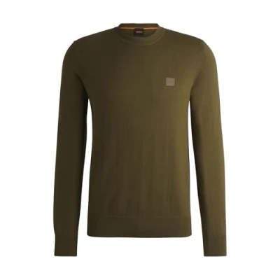 Abbildung von BOSS Kanovano Strickpullover, Herren, Größe: Large, Open green twentyeight