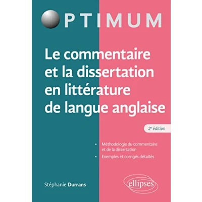 Abbildung von Le commentaire et la dissertation en littérature de langue anglaise (Optimum)