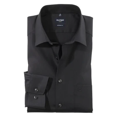 Abbildung von OLYMP Luxor modern fit Hemd extra langer Arm Haifischkragen schwarz Gr. 45