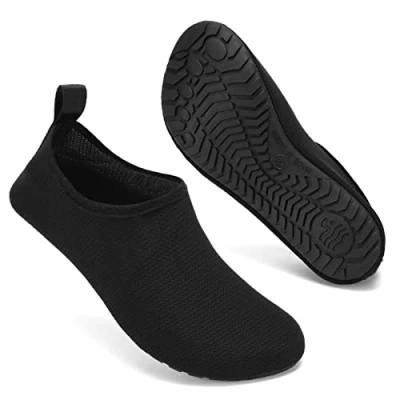 Abbildung von Mabove Badeschuhe Wasserschuhe Schwimmschuhe Herren Damen Strandschuhe Aquaschuhe Barfussschuhe Neopren Surfschuhe(Schwarz XBL,44/45 EU)