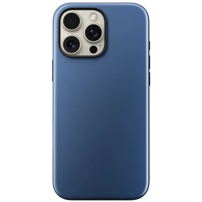 Abbildung von Apple iPhone 16 Pro Max Hülle MagSafe Kunststoff Nomad Hard Case/Backcover Handyhülle Blau Shockproof/Stoßfest
