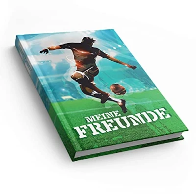 Abbildung von itenga Notizbuch Freundebuch Fußball DIN A5, 88 Seiten 150g Naturpapier
