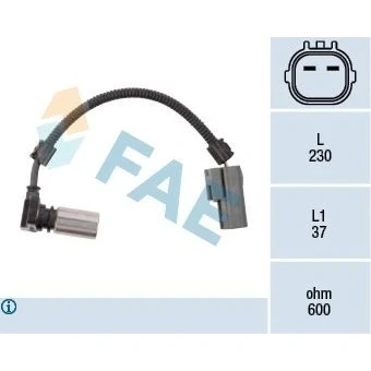 Abbildung von FAE 79085 Drehzahlsensor, Motormanagement VOLKSWAGEN: Polo III Schrägheck, Lupo / 3L, IV SKODA: Fabia I Schrägheck