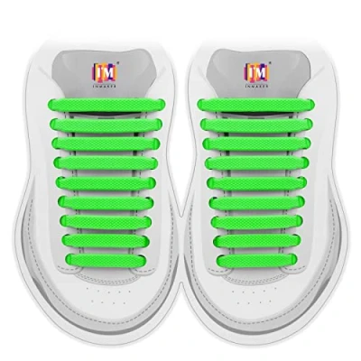 Abbildung von INMAKER Silikon schnürsenkel Ohne Binden, Elastische für Kinder und Erwachsene, Gummi Sportschuhe Laufschuhe