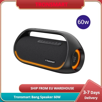 Abbildung von Tronsmart BANG 60W Stereo Bluetooth Lautsprecher (60 W, LED Leuchten, APP)