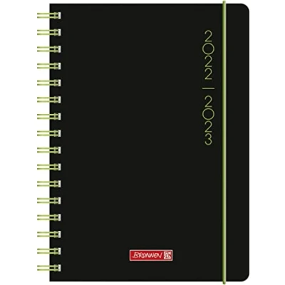 Abbildung von BRUNNEN Schülerkalender „Plain Black“ 2022/2023 A5 1 Seite = Tag: Tag, Sa. + So. auf einer Seite, 1072055123