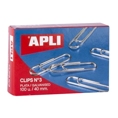 Abbildung von APLI 11715 verzinkte Clips Nr. 3 40 mm 100 u.