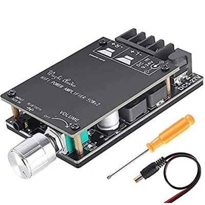 Abbildung von ZHITING 2x50W Bluetooth 5.0 HIFI Verstärker Board TPA3116D2,Digital Stereo Audio Amp Dual Channel DC 5V 27V con Filtro de Alta fidelidad