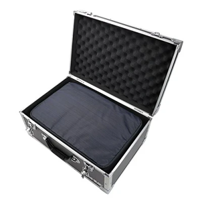 Abbildung von HMF Kameratasche Kamerakoffer mit herausnehmbarer Tasche für Kamera Equipment, individuelle Trennwände, Fotokoffer, 48 x 32 22,5 cm, schwarz