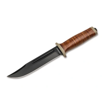 Abbildung von Magnum by BÖKER Universalmesser Ranger Field Bowie Feststehendes Messer mit Leder Griff, (1 St), Scheide inklusive, Edelstahlklinge