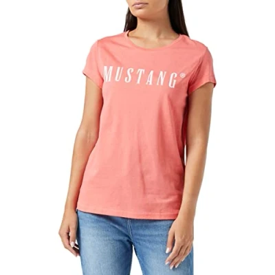 Abbildung von Mustang Tshirt print, Damen, Größe: XS, Rosa